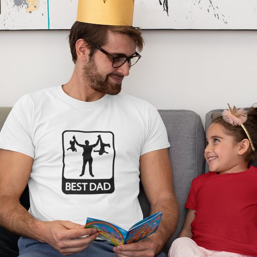 Bester Vater - mit Kindern - Funny Vatertag Shirt