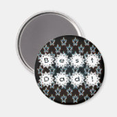 Bester Vater mit Neon Stars Magnet (Vorderseite/Rückseite)