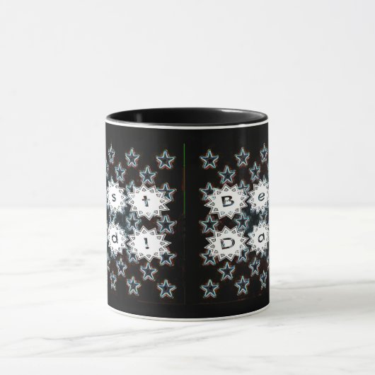 Bester Vater mit Neon Stars Tasse (Zentrum)