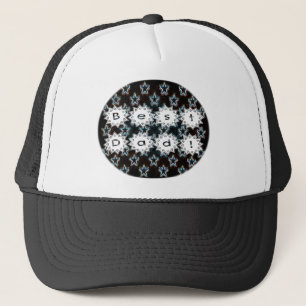 Bester Vater mit Neon Stars Truckerkappe