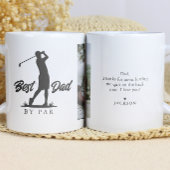 Bester Vater mit Par-Foto & Nachricht Golfer Kaffeetasse