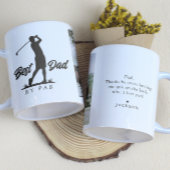 Bester Vater mit Par-Foto & Nachricht Golfer Kaffeetasse
