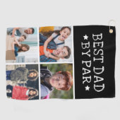 Bester Vater mit Par-Fotosammlung Golfhandtuch (Horizontal)