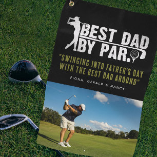 Bester Vater mit Par-Kundenangebot & Foto Golfhandtuch