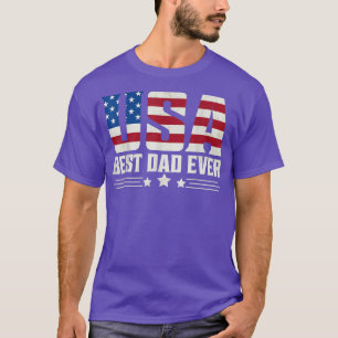 Bester Vater mit Tag der amerikanischen Flaggenfla T-Shirt