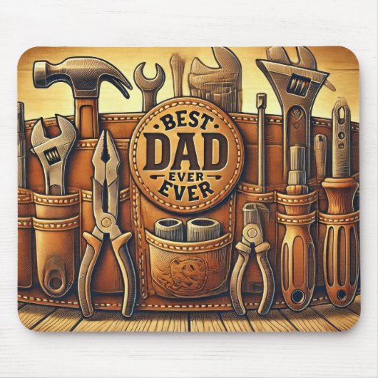 Bester Vater mit Tools/Gürtel Mousepad (Vorne)