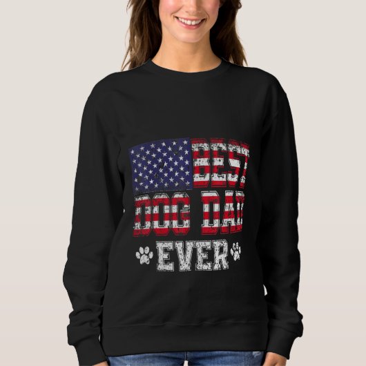 Bester Vater mit US-amerikanischer Flagge Phantast Sweatshirt (Vorderseite)