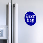 Bester Vater mit weißem Flags-Text Magnet