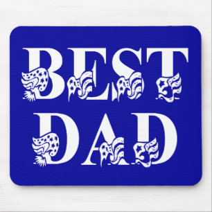 Bester Vater mit weißem Flags-Text Mousepad