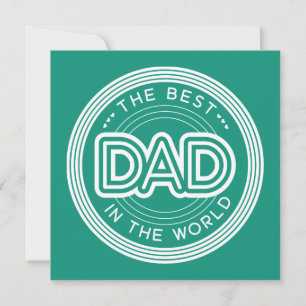 Bester Vater Modern Grüner Vatertag Karte