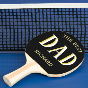 Bester Vater Modern Monogram Name  Tischtennis Schläger