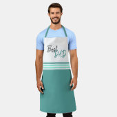 Bester Vater Moderne Türkisschrift Vater Tag Schürze (Getragen)