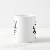 Bester Vater Moderner Vatertag Großvater Papa Gesc Kaffeetasse (Mittel)