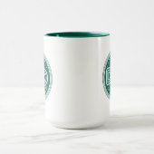 Bester Vater Modernes Dunkelgrün Vatertag Tasse (Zentrum)