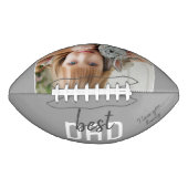 Bester Vater Modernes Grau Foto Vatertag Football (Vorderseite)