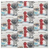 Bester Vater-Mops-Vater und Mops-Baby Stoff (Muster)