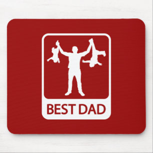 Bester Vater Mousepad - Funny Vater Holding Childr