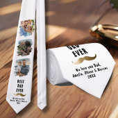 Bester Vater Mustache Vater's Day 3 FotoCollage Krawatte