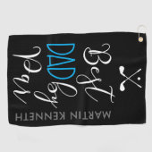Bester Vater nach Art der Typografie Golfhandtuch (Horizontal)