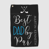 Bester Vater nach Art der Typografie Golfhandtuch (Vorderseite)