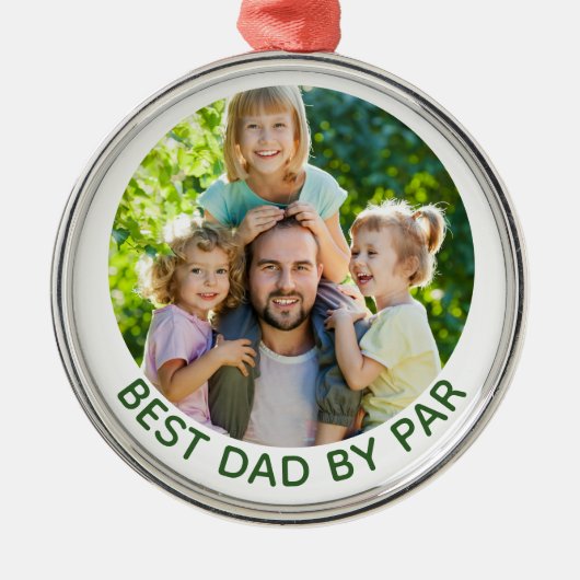 Bester Vater nach Maß Foto Golf Themenwelt Ornamen Ornament Aus Metall (Vorne)