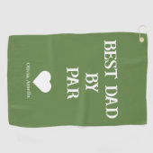 Bester Vater nach Maß Modernes Niedliches Grün & W Golfhandtuch (Horizontal)