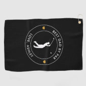 Bester Vater nach Par benutzerdefinierten Golfer N Golfhandtuch (Horizontal)