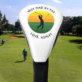Bester Vater nach Par-benutzerdefinierten Text-Sun Golf Headcover
