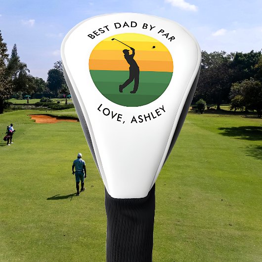 Bester Vater nach Par-benutzerdefinierten Text-Sun Golf Headcover