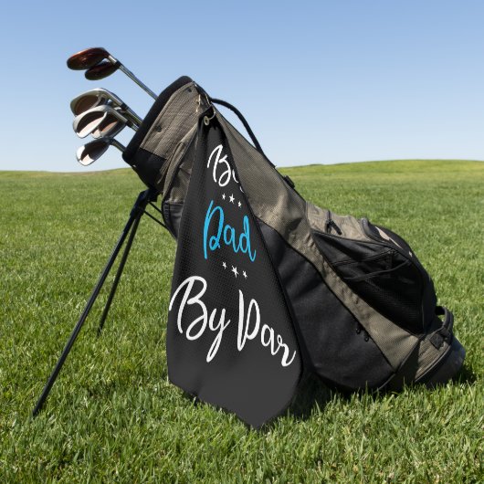 Bester Vater nach Par Calligraphy Golfhandtuch (Gras)