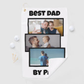 Bester Vater nach Par Collage von benutzerdefinier Golfhandtuch (Insitu)