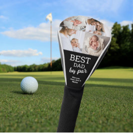 Bester Vater nach Par Custom 4 Fotos Collage Golf Headcover