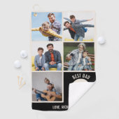 Bester Vater nach Par Custom 5 FotoCollage Golfhandtuch (Insitu)