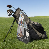 Bester Vater nach Par Custom 5 FotoCollage Golfhandtuch (Gras)