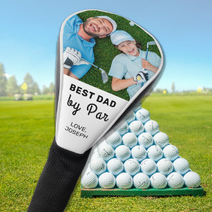 Bester Vater nach Par Custom Foto Vatertag Golf Headcover