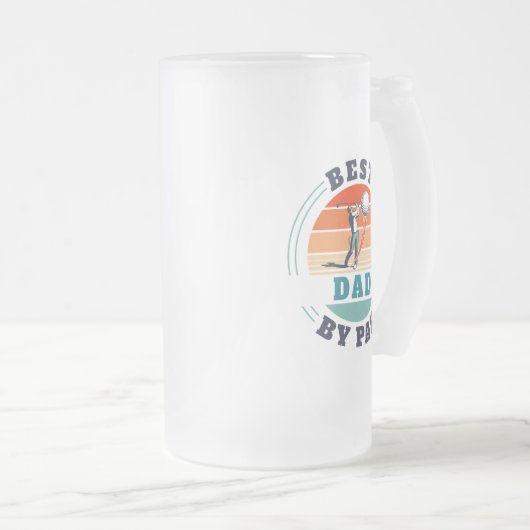 Bester Vater nach Par Custom Keepake Mattglas Bierglas (VorderseiteRechts)