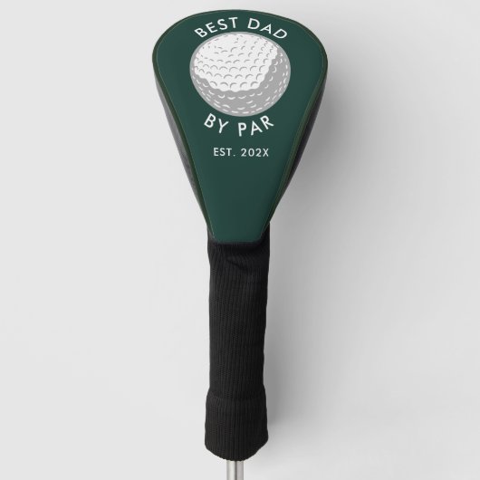 Bester Vater nach Par Custom Minimalistisch Golf Headcover (Vorderseite)