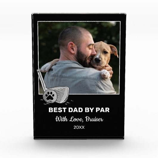 Bester Vater nach Par Custom Pet Fotoblock (Vorderseite)