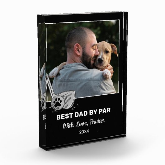 Bester Vater nach Par Custom Pet Fotoblock (Links)
