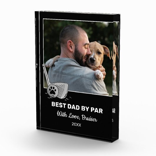 Bester Vater nach Par Custom Pet Fotoblock (Rechts)