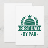 Bester Vater nach Par Dankeskarte (Vorne/Hinten)
