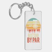 Bester Vater nach Par Disk Golf Vater Pater_x27_s  Schlüsselanhänger (Vorderseite links)