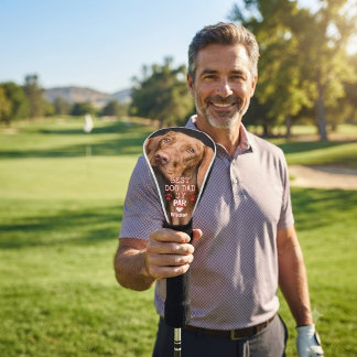 Bester Vater nach Par Dog Foto Golf Headcover