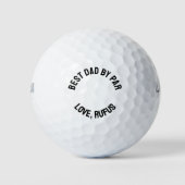 Bester Vater nach Par Dog Foto Golfball (Vorderseite)