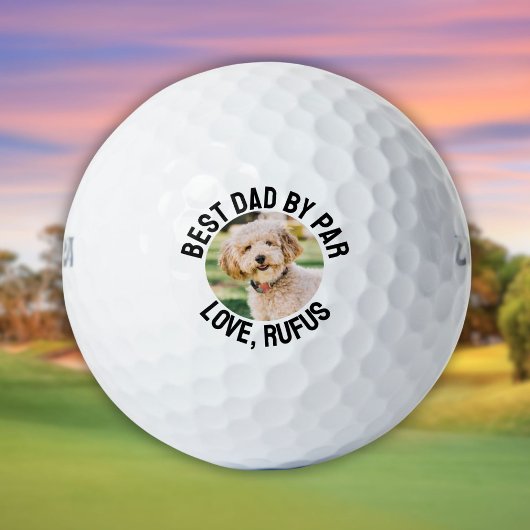 Bester Vater nach Par Dog Foto Golfball