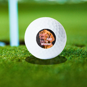 Bester Vater nach Par Dog Foto Golfball