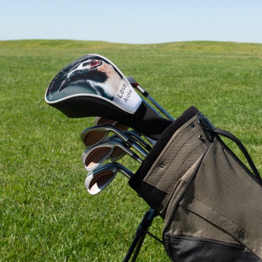 Bester Vater nach Par Dog Lover Personalizable-Fot Golf Headcover (In SItu)