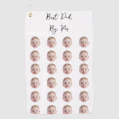 Bester Vater nach Par-Familie präsentiert Pet-Gesi Golfhandtuch (Vorderseite)