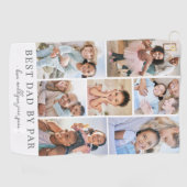 Bester Vater nach Par Foto Collage Vater Golfhandtuch (Horizontal)