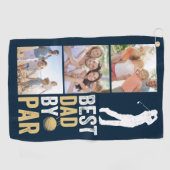 Bester Vater nach Par Foto Golfhandtuch (Horizontal)